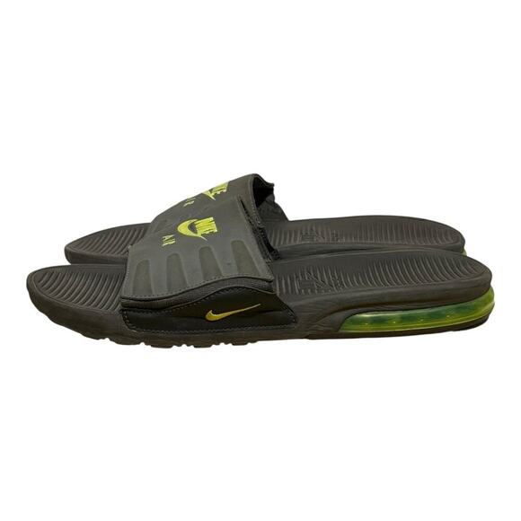 Nike Air Max Camden Slide Sandals Gray Volt Green Men's Size 13 Comfort Slides - Picture 5 of 8